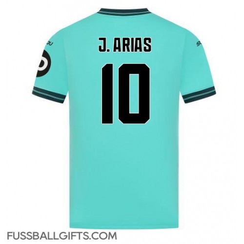 Wolves Jhon Arias #10 Fußballbekleidung Auswärtstrikot 2025-26 Kurzarm